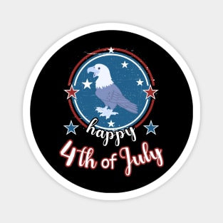 Happy 4th of July Cute Patriot Eagle Magnet